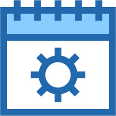 Vector Icon Calendar, schedule, time and date, sun, weather