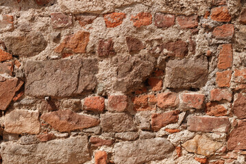 old red brick wall texture background