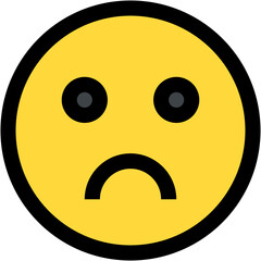 Vector Icon sad, emoji, emotion, smiley, feelings