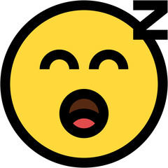 Vector Icon sleep, emoji, emotion, smiley, feelings