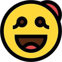 Vector Icon girl, emoji, emotion, smiley, feelings