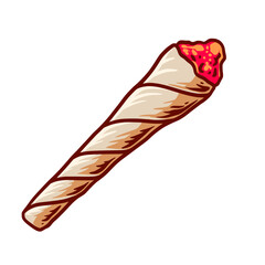  sticker of hand drawn joint weed