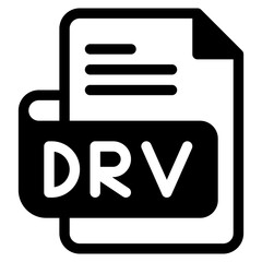 Vector Icon drv, file type, file format, file extension, document