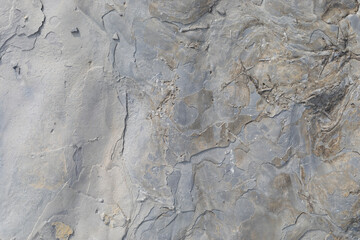 Stone texture worn by the wind and the sea of ​​the coast located on a wild beach.