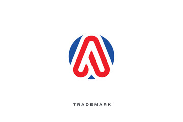 A Letter vector trademark brand logo