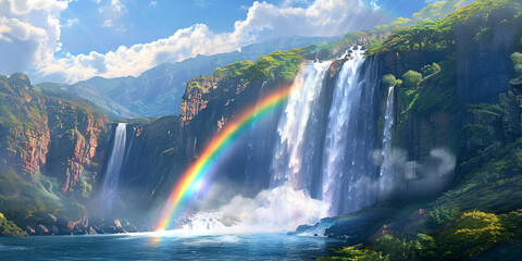 Rainbows are the most beautiful waterfall in the world.
