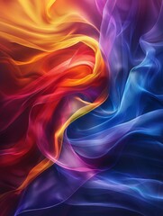 Obraz premium An abstract pride celebration featuring neon gradients in a geometric layout