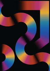 Obraz premium Vertical Vibrant gradient background vector. Abstract trendy modern design wallpaper for landing page, covers, Brochures, flyers, Presentations,Banners. Vector illustration.