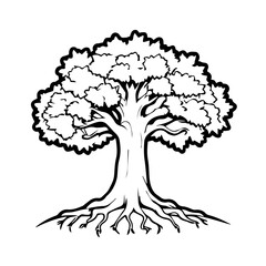Chestnut tree silhouette design  logo 