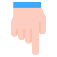 Vector Icon down, hand, hands and gestures, gestures, sign