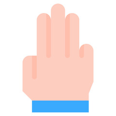 Vector Icon five, hand, hands and gestures, gestures, sign