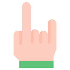 Vector Icon rock, hand, hands and gestures, gestures, sign