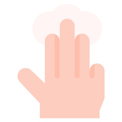 Vector Icon tap, hand, hands and gestures, gestures, sign
