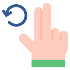 Vector Icon rotate, hand, hands and gestures, gestures, sign