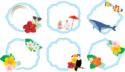 南国風フレーム枠セット