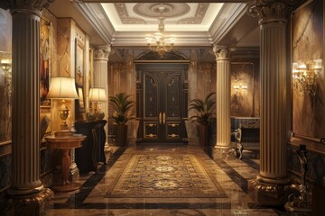 Naklejka premium Classical Entrance Hall Interior