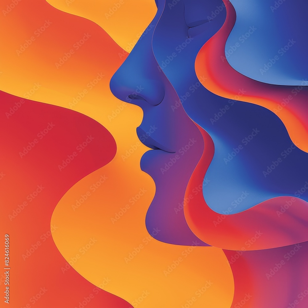 Poster vibrant pride backdrop with dynamic shapes, vivid tones, and abstract elements create a lively atmos
