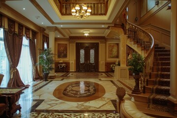Obraz premium Classical Entrance Hall Interior