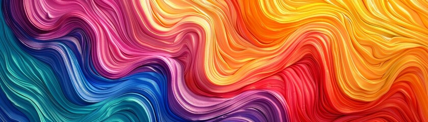 Fototapeta premium The colorful pride background features flowing lines and bright contrasts, creating a vibrant visual experience