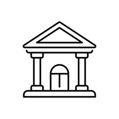 courthouse vector icon