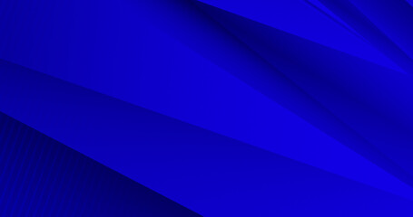 Obraz premium Dark Navy blue dynamic trendy creative background. Layout 3d dynamic flyer cover. Blank minimal polygonal backdrop. Business corporate concept digital image. Place for white logo, birthday party text