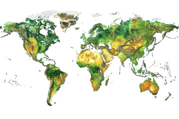 Mapping Earth's Diversity on transparent background