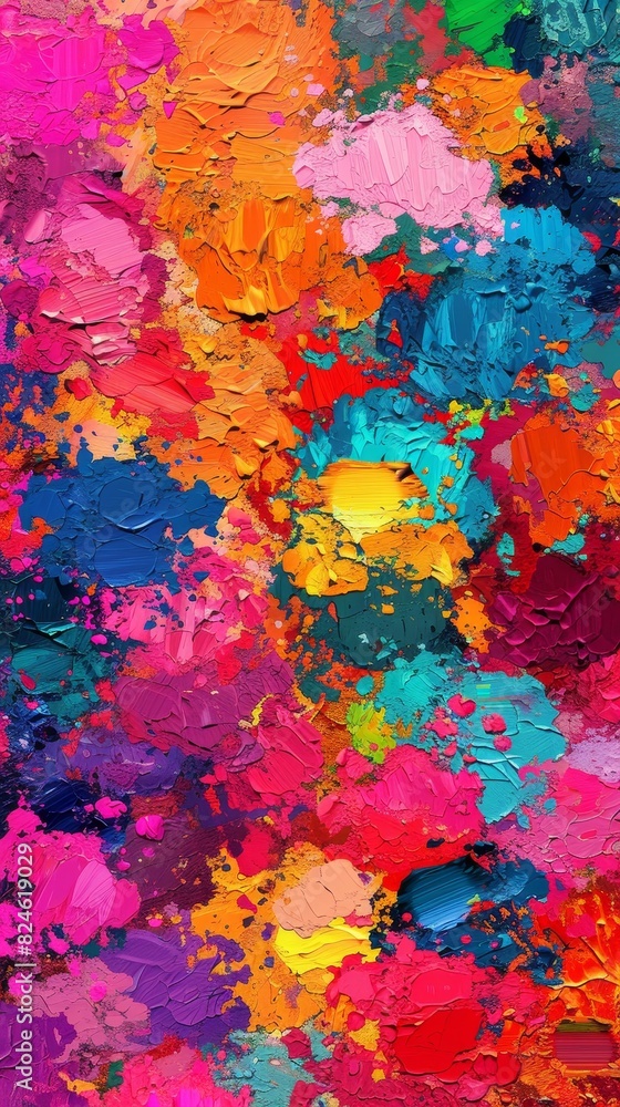 Poster the vibrant digital pride backdrop features splashes of color and fragmented shapes in a mesmerizing