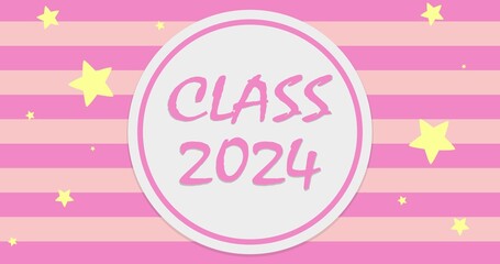 Class 2024. Template for graduation design, party