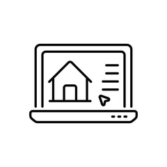 online real estate vector icon