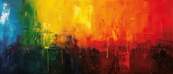 Naklejka premium Pride in abstract art, bold colors, dynamic composition, and liveliness