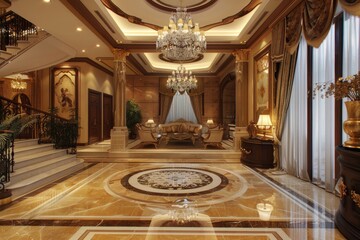 Obraz premium Classical Entrance Hall Interior