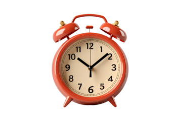 Crimson Chronometer Against a Blank Canvas on a White or Clear Surface PNG Transparent Background.