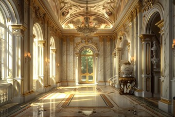 Fototapeta premium Classical Entrance Hall Interior
