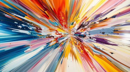 Abstract pride colors with sharp lines, energetic motion, and vibrant hues