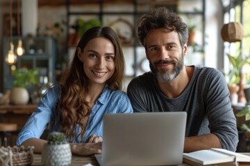 Male and female colleagues in the office