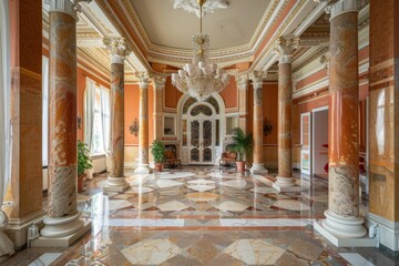 Obraz premium Classical Entrance Hall Interior