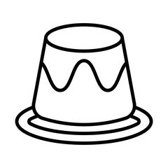 Pudding line icon