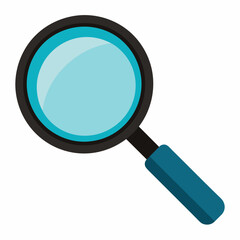 Magnifying glass icon illustration