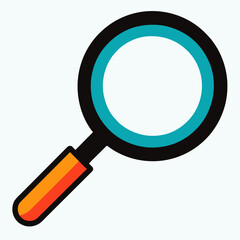 Magnifying glass icon illustration