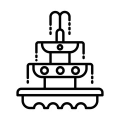 Fountain line icon
