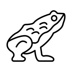 Frog line icon
