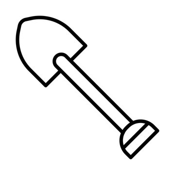 recommend clip art: Shovel line icon