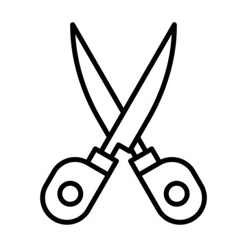 recommend clip art: Scissors line icon