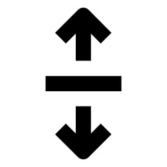 Arrow align center vertical line icon for ui website and application
