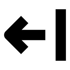 arrow from left line icon for ui website and application