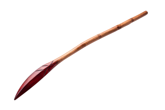 Scarlet Wand: A Tale of Power and Transformation on a White or Clear Surface PNG Transparent Background.