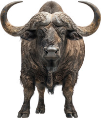 Naklejka premium Full body shot of a Wild buffalo, Generative Ai