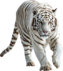 Obraz premium Full body shot of a white tiger , Generative Ai