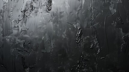 White-bordered dark gray panel, paint descending from top left to bottom right, isolated with studio lighting for a striking visual, highlighting contrast
