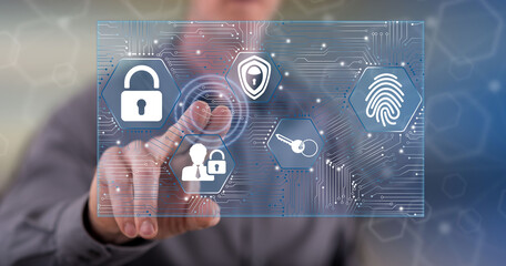 Man touching a sca concept